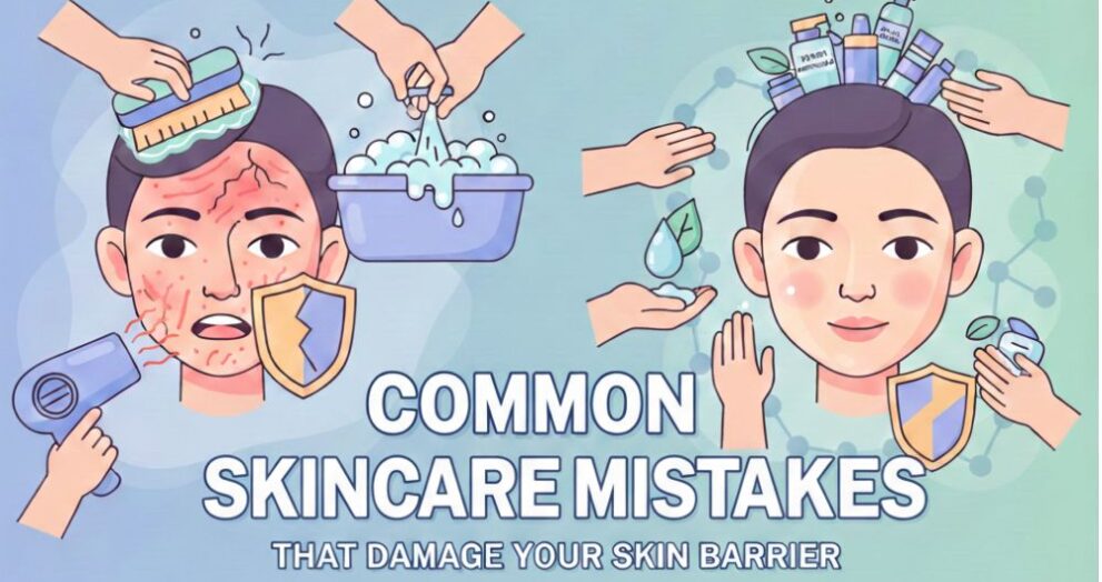 Common skincare mistakes that damage skin barrier
