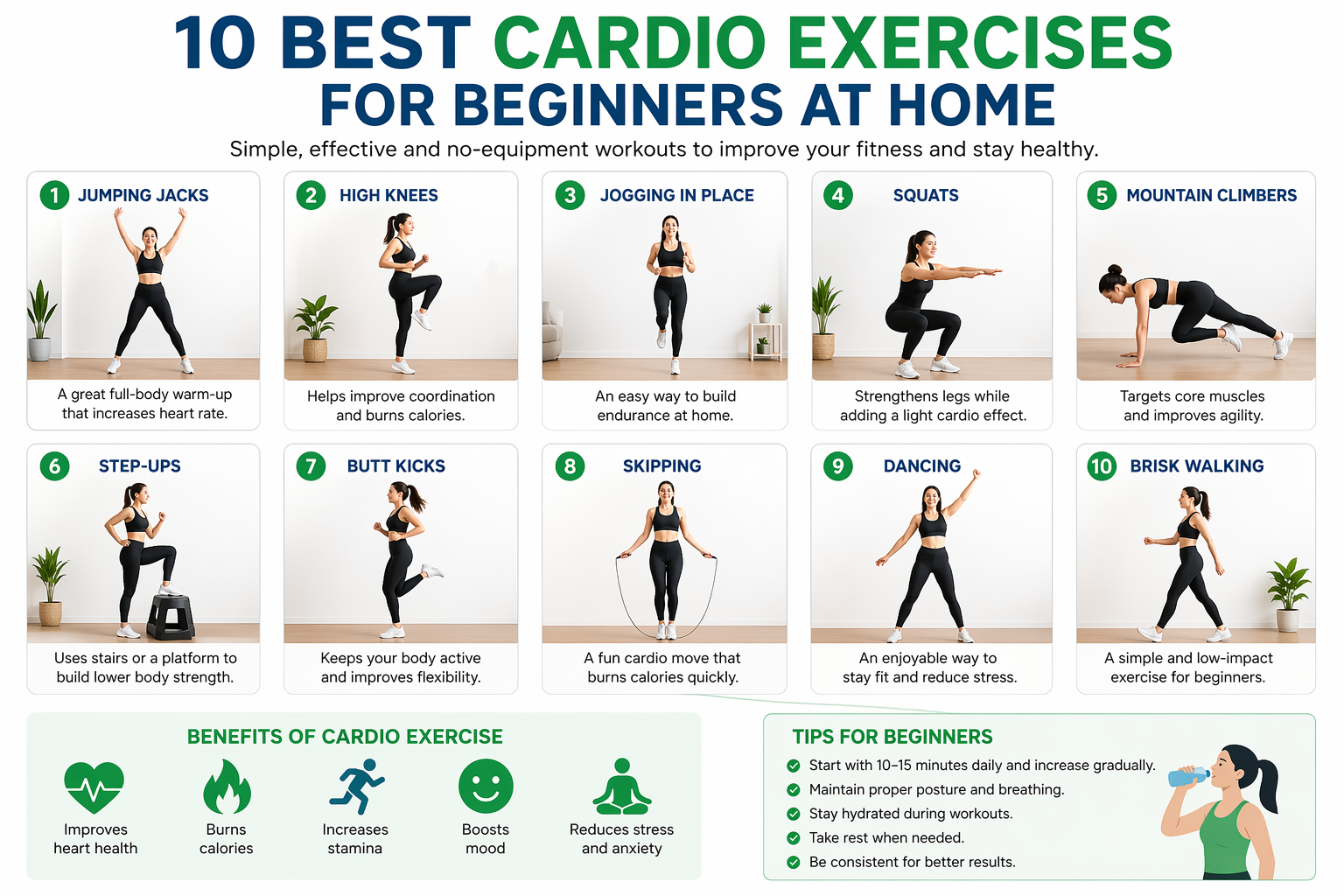 Cardio Exercises for Beginners at Home